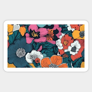 Colorful Flower Pattern V6 Sticker